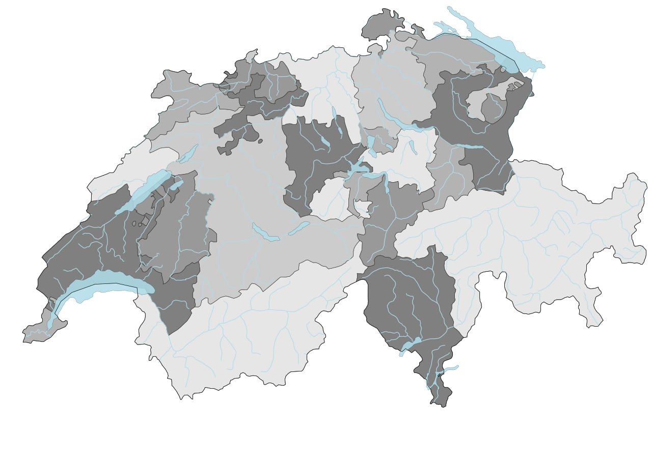 Couverture du quiz Placer les cantons suisses