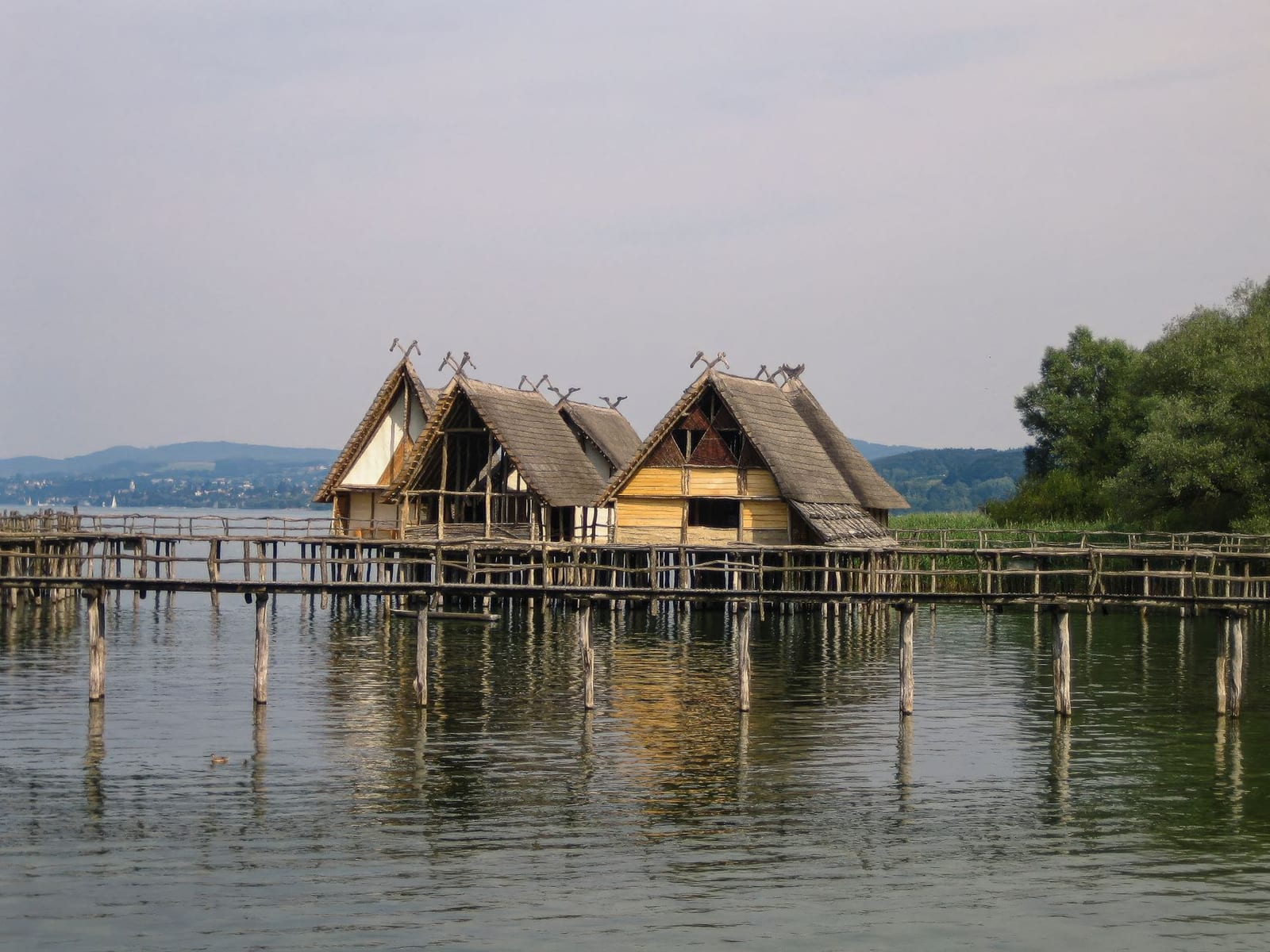 Illustration des Kwiiz Die Pfahlbauer am See